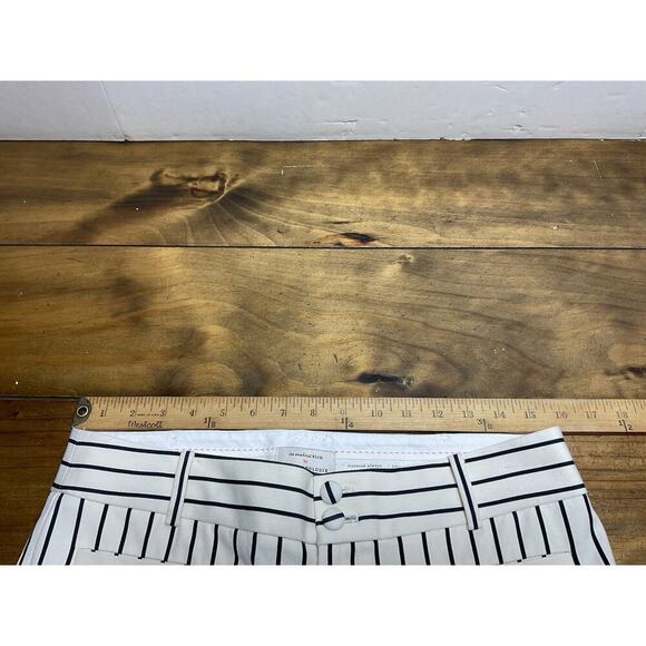 Anthropologie Pants Size 8 The Essential Slim Striped Button Women Pants - Picture 9 of 11